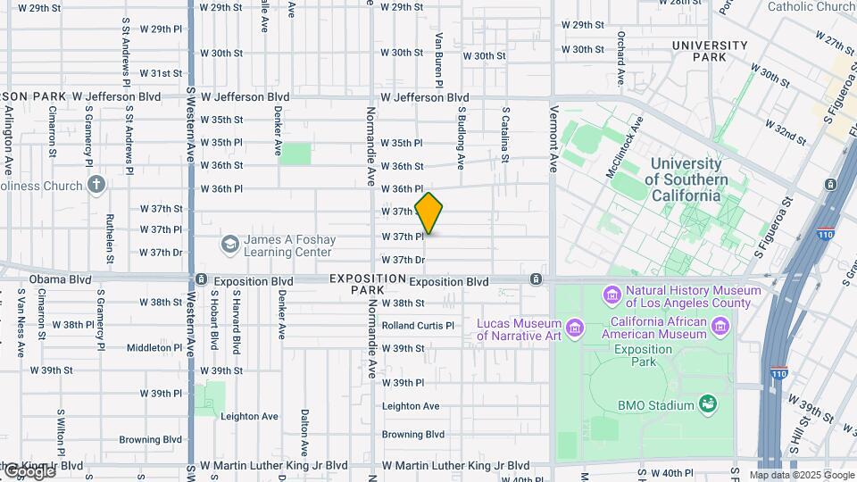 1298 W 37th Pl Mapa y Detalles de la Ubicación