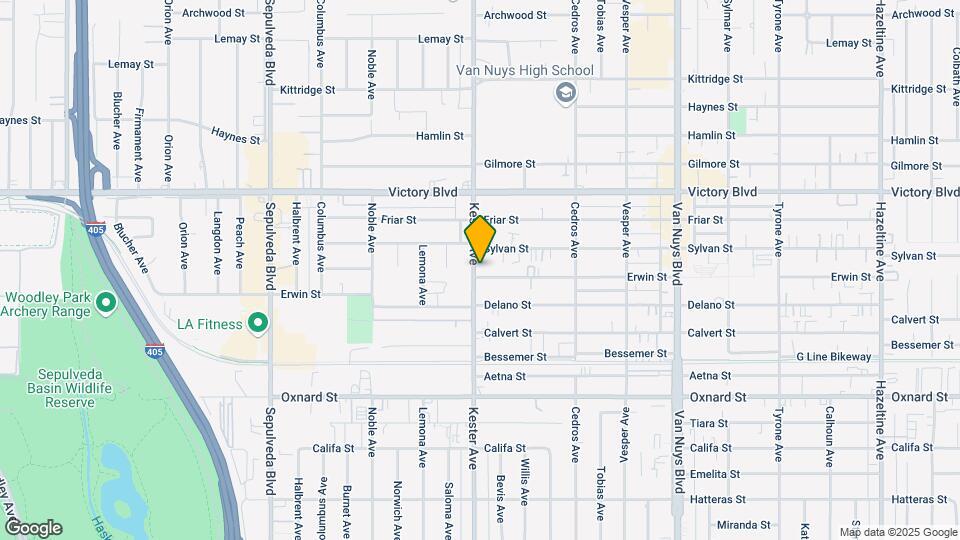 14847 Erwin St Mapa y Detalles de la Ubicación