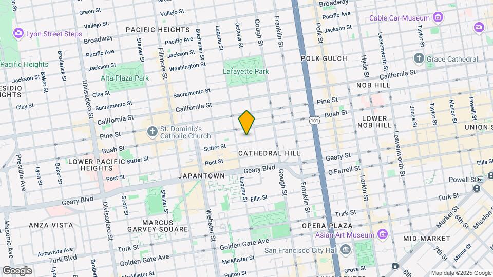 1646 Sutter St Map and Location Details