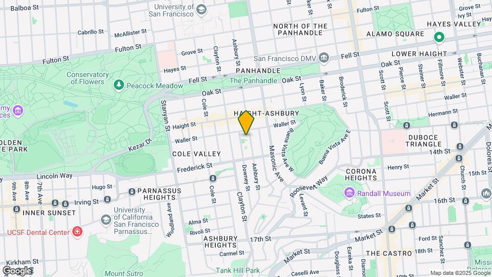 721-725 Ashbury St Mapa y Detalles de la Ubicación