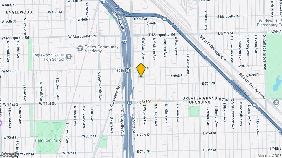 6940 S Wabash Ave Map and Location Details