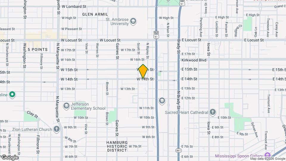 417 W 14th St Map and Location Details