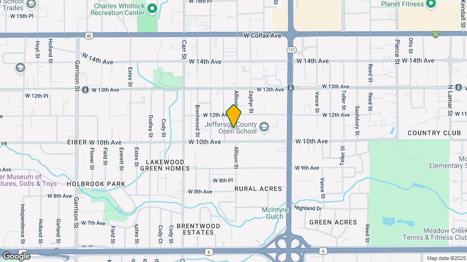 8001 W 10th Ave Map and Location Details
