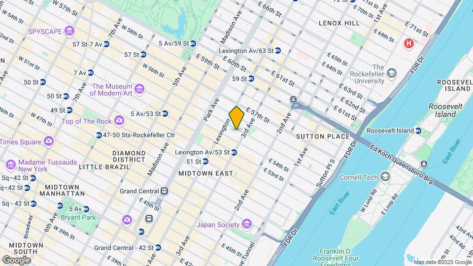 160 E 55th St Map and Location Details