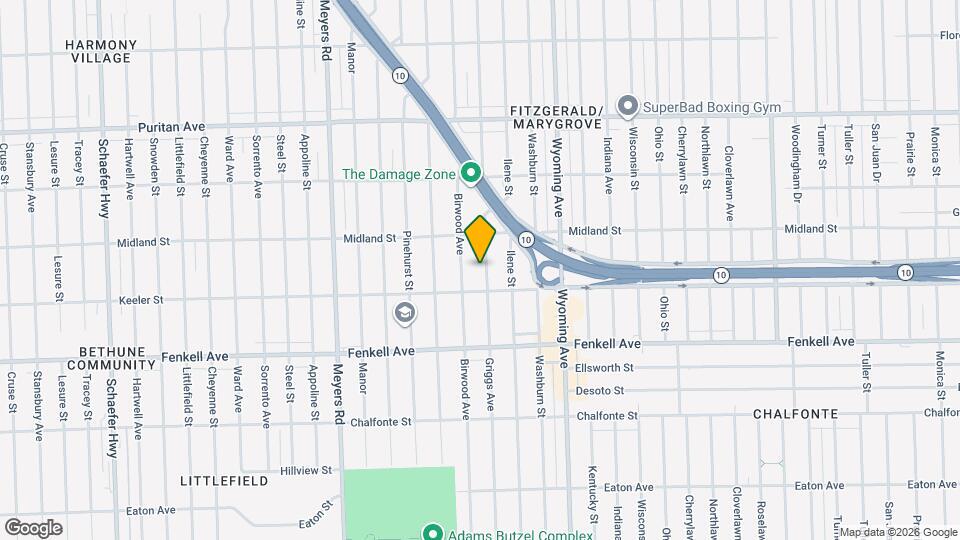 15447 Griggs St Mapa y Detalles de la Ubicación