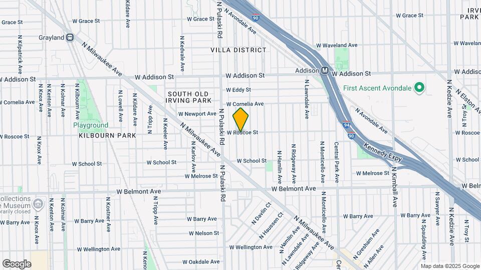 3357 N Harding Ave, Unit 1F Map and Location Details