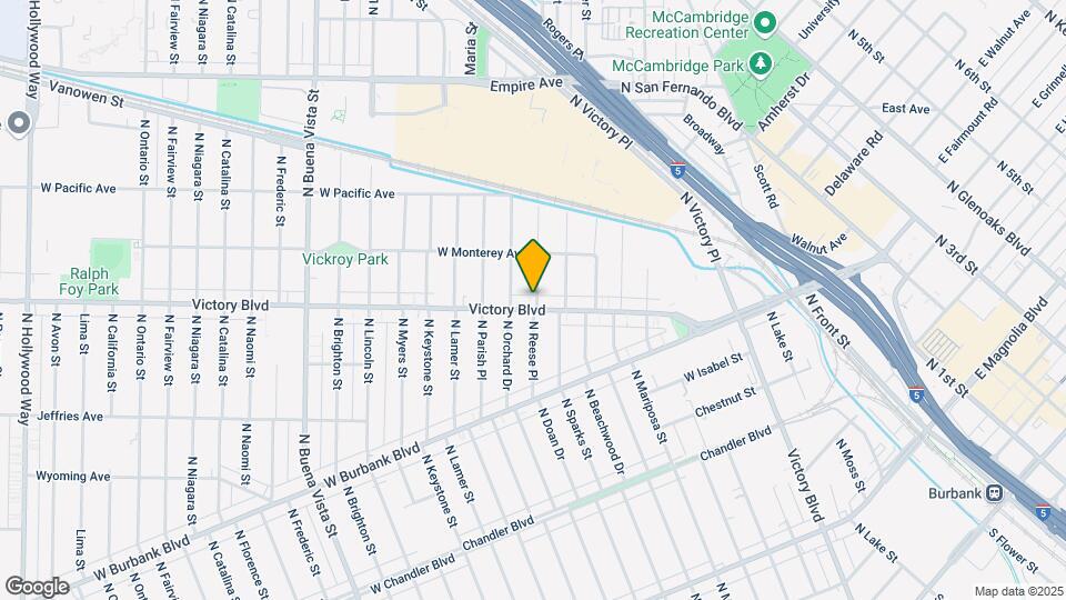 1701 W Victory Blvd Map and Location Details