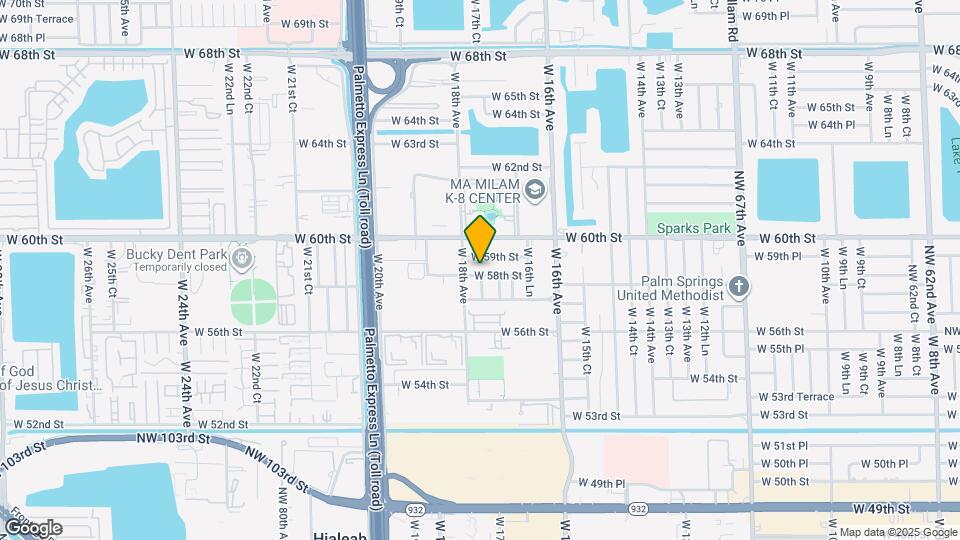 1771 W 58th St Map and Location Details