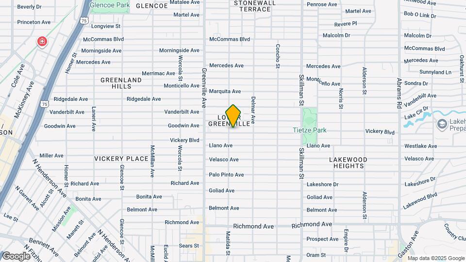 5807 Vickery Blvd Map and Location Details