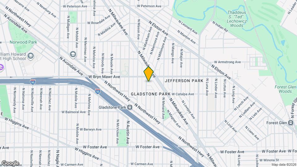 5549 N Monitor Ave, Unit Garden Apartment Map and Location Details