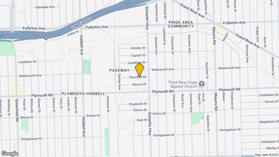 13657 Thornton St Map and Location Details