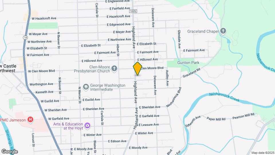 1706 Highland Ave Map and Location Details