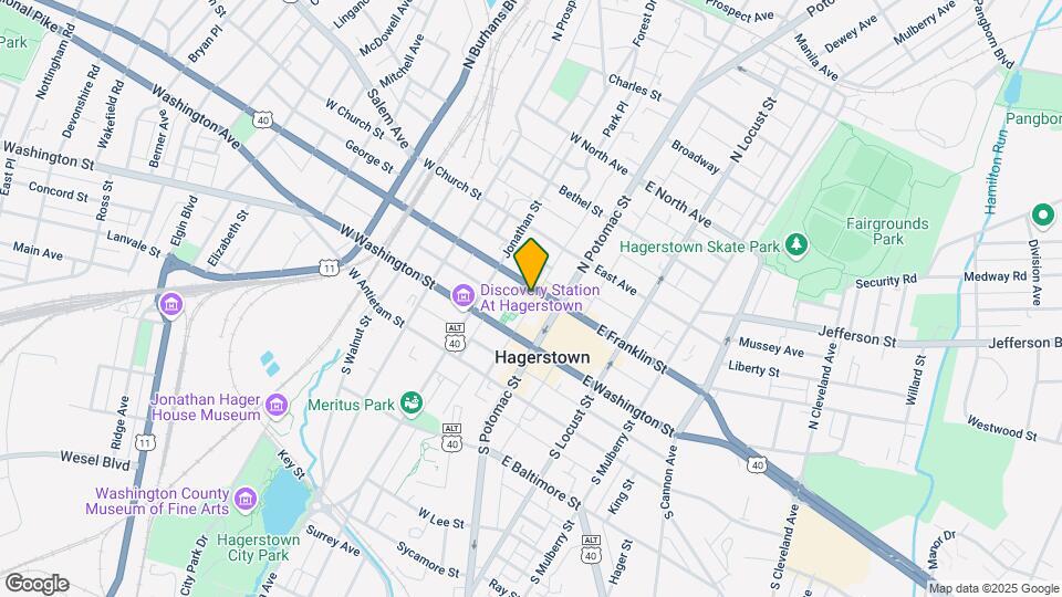 25-27 W Franklin St Mapa y Detalles de la Ubicación