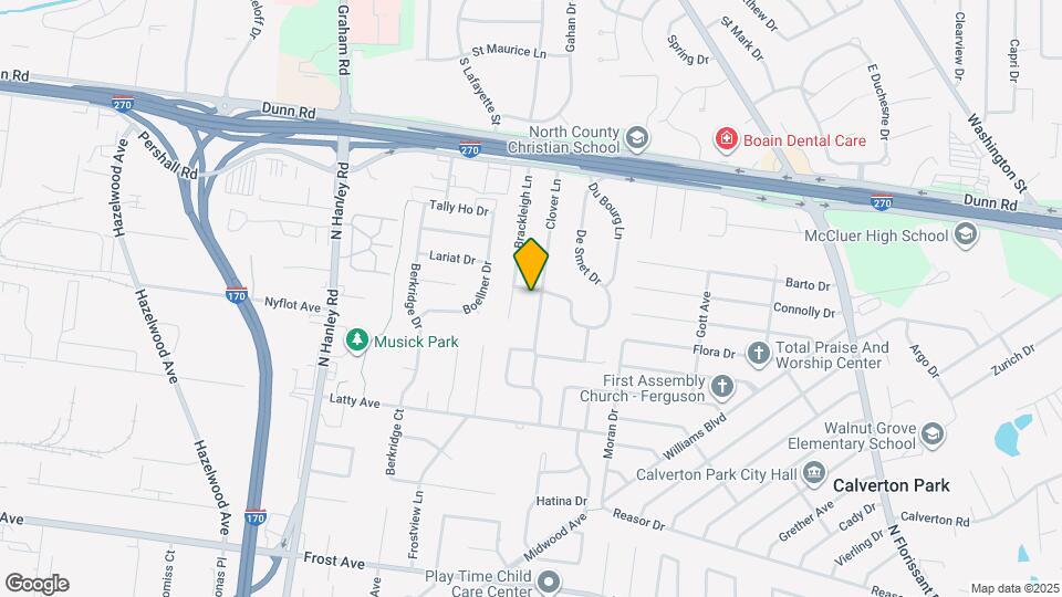 1825 Clover Ln Map and Location Details