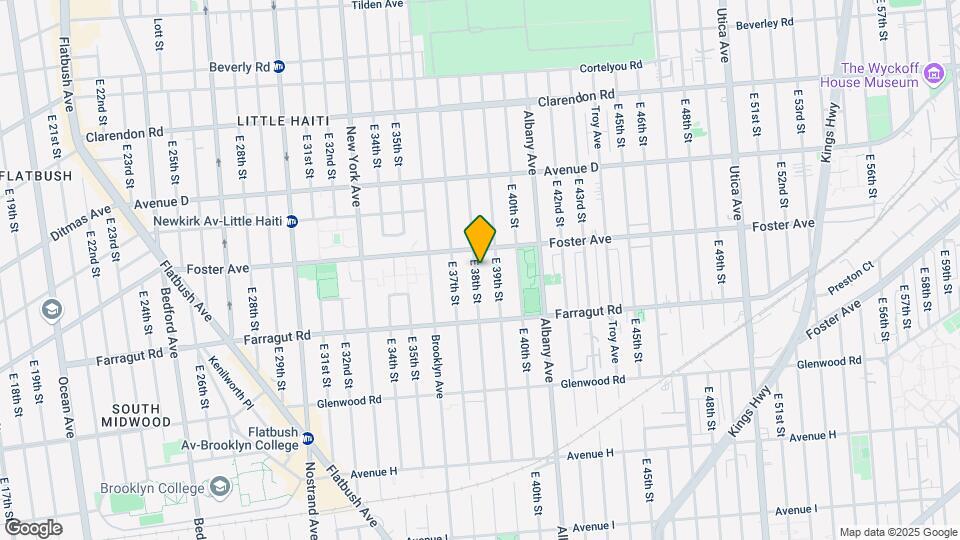 695 E 38th St Map and Location Details