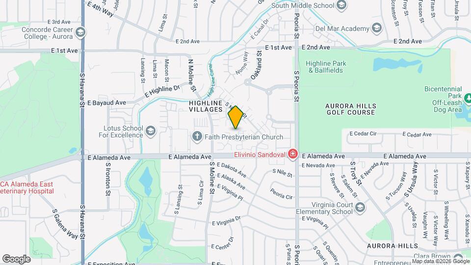 11635 E Cedar Ave Map and Location Details