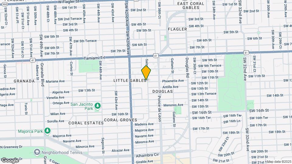 1100 Salzedo St Map and Location Details