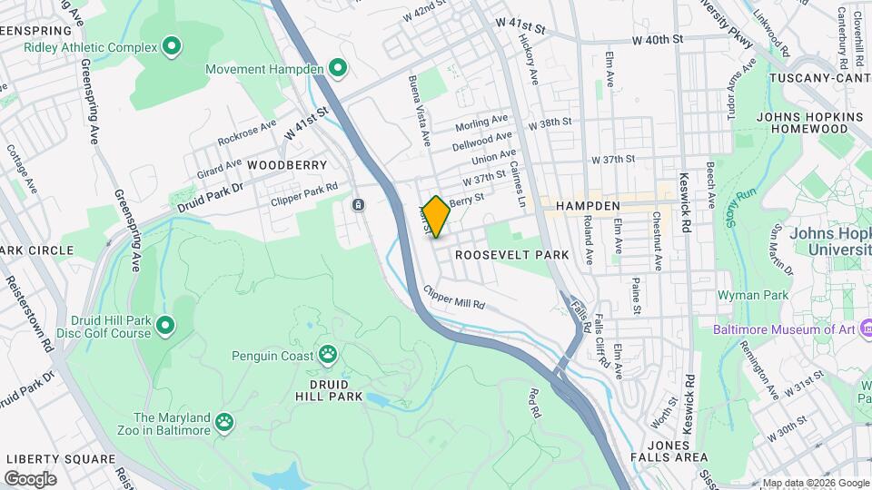 1527 W 36th St Map and Location Details