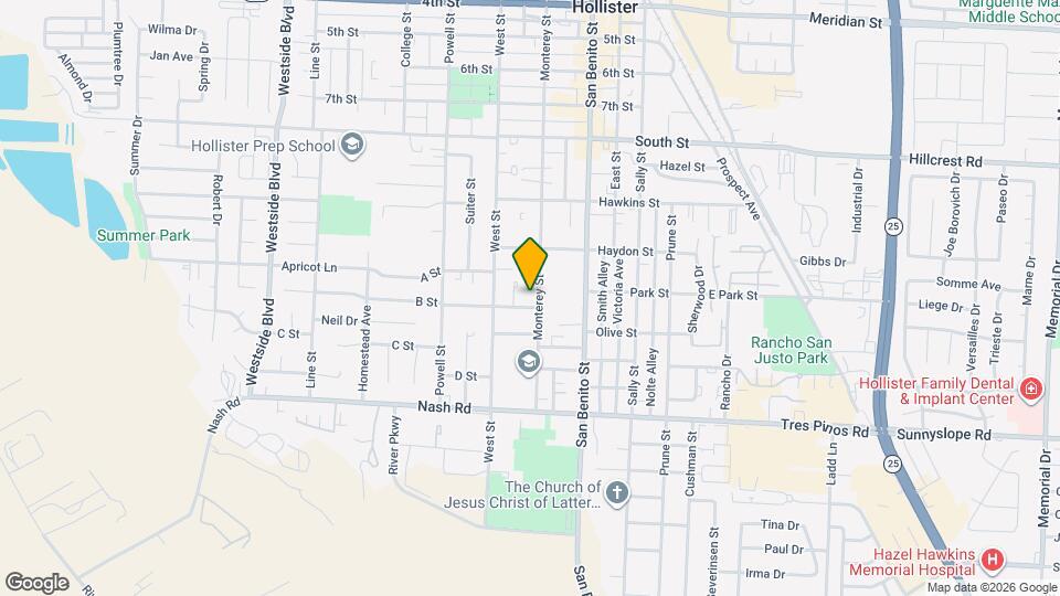 1072 Monterey St Map and Location Details