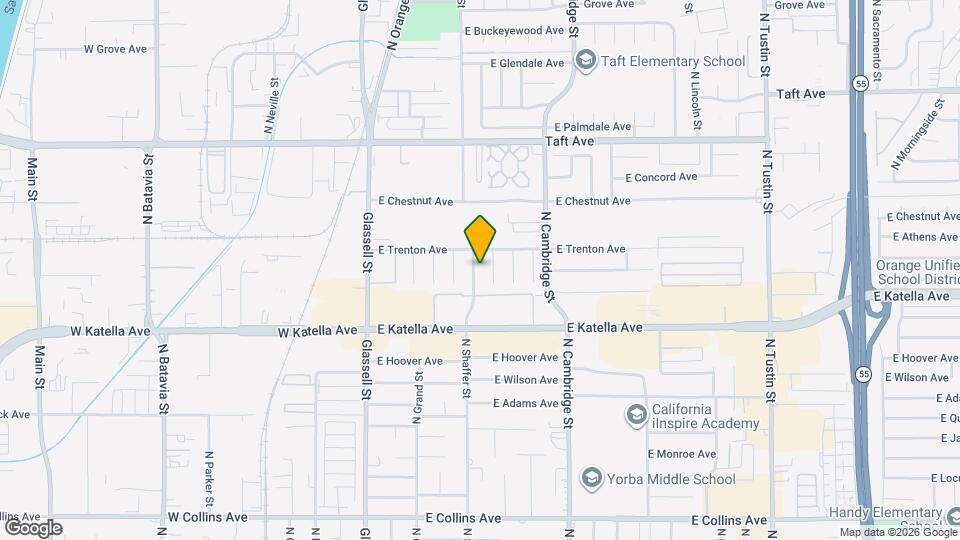 1451 N Shaffer St Map and Location Details