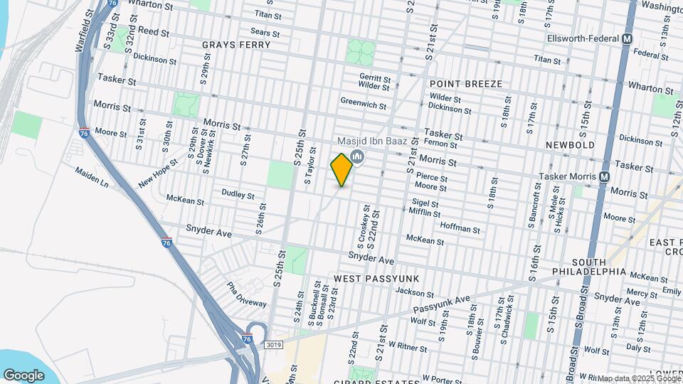 1833 Point Breeze Ave Map and Location Details