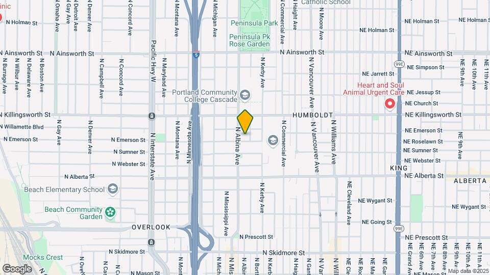 713-715-715 N Emerson St Mapa y Detalles de la Ubicación