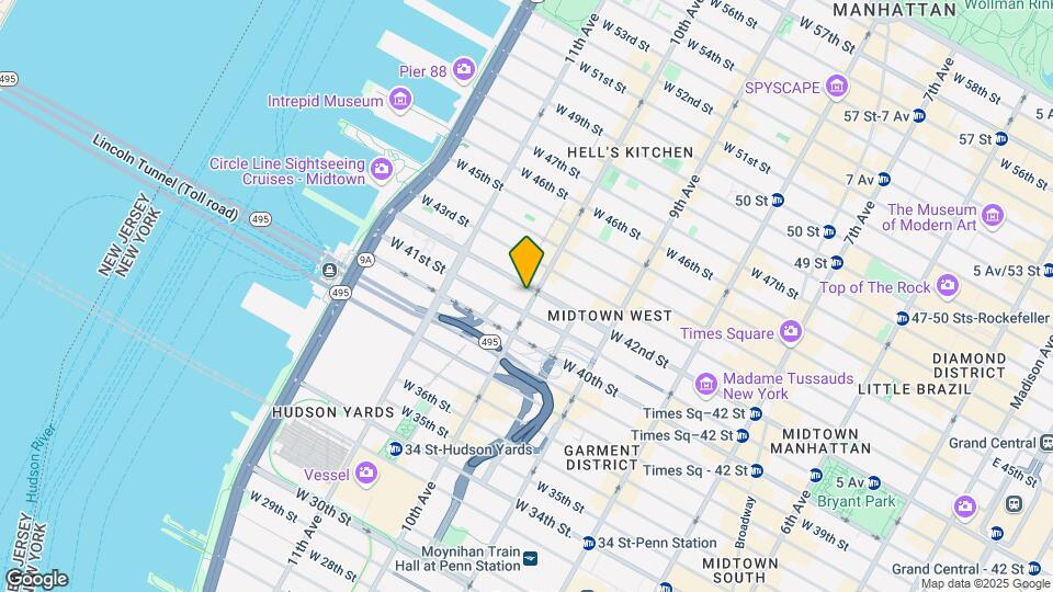 500 W 42nd St Map and Location Details