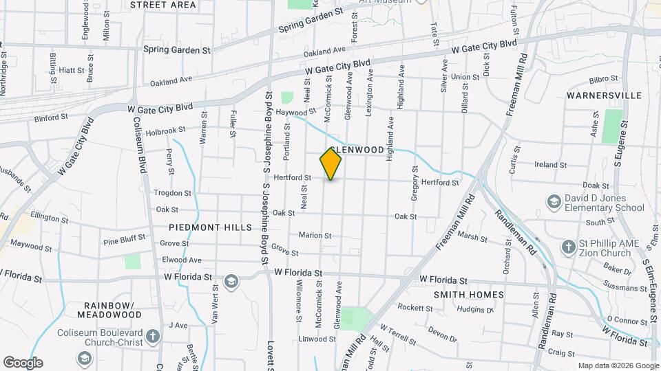 1105 McCormick St Map and Location Details