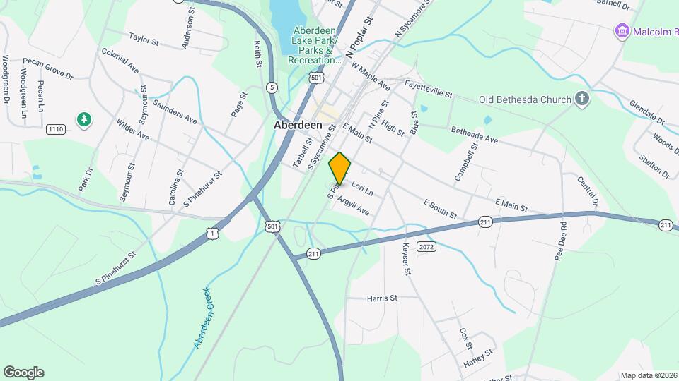 203 S Pine St Mapa y Detalles de la Ubicación