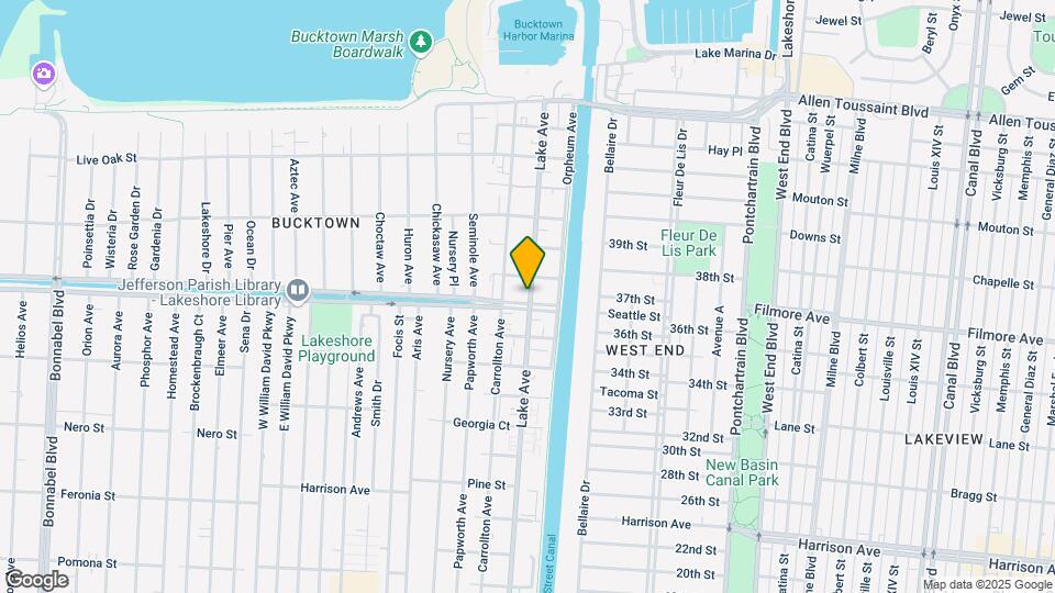 201 W Esplanade Ave Mapa y Detalles de la Ubicación