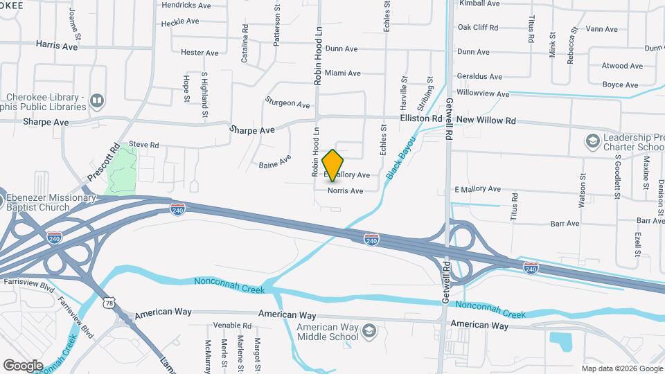 3724 Norris Ave Map and Location Details