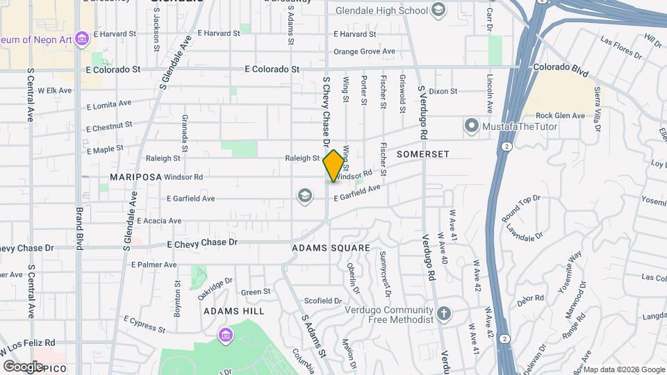 810 E Chevy Chase Dr Map and Location Details