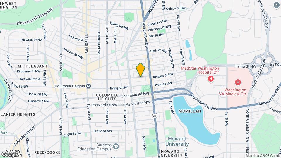 734 Kenyon St NW Map and Location Details