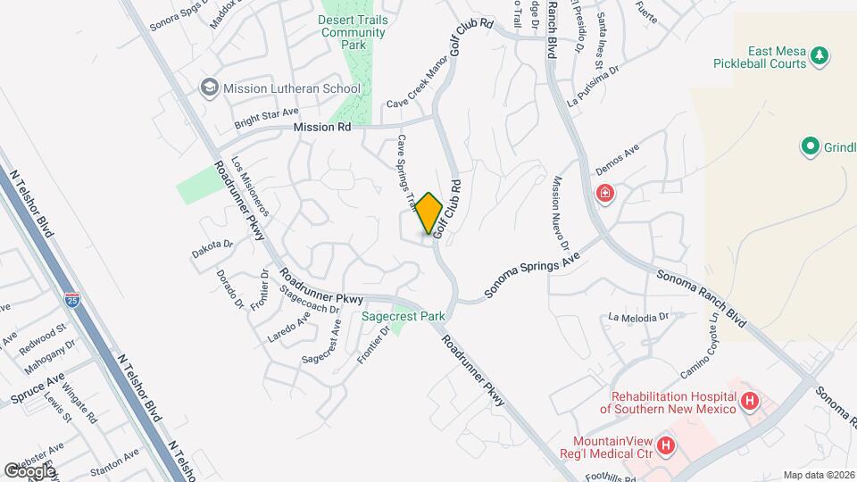 1104 Cave Springs Trail Map and Location Details