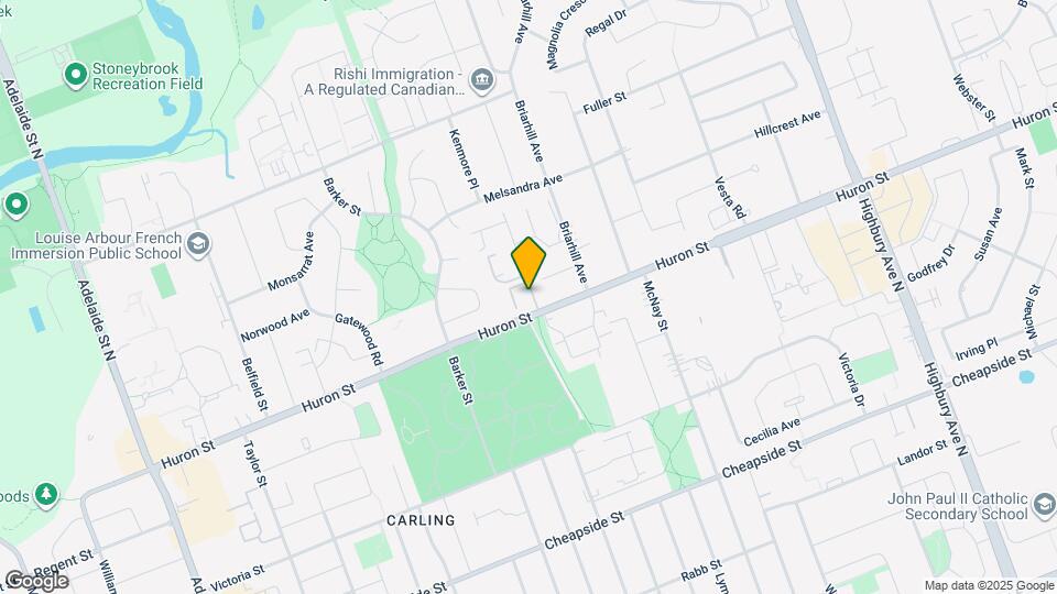 986 Huron St Map and Location Details