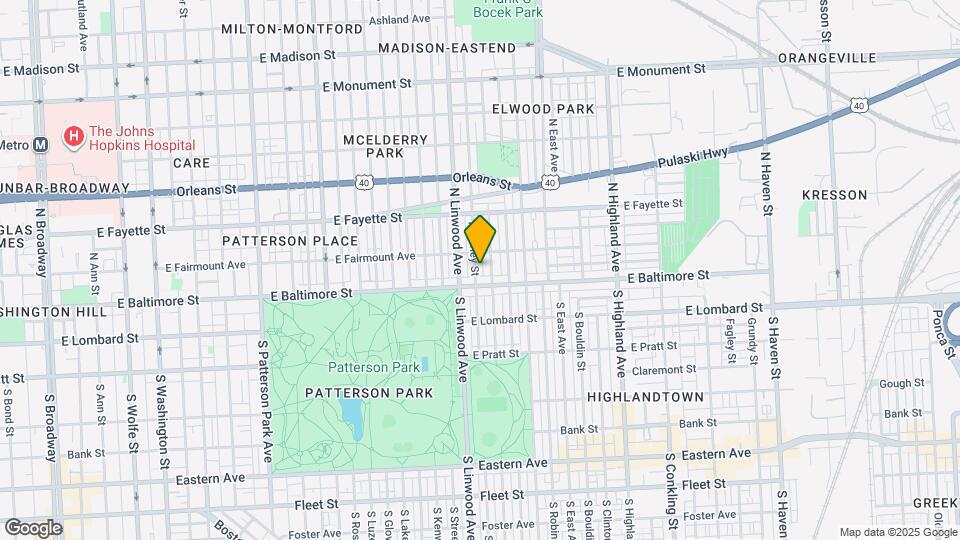 11 N Curley St Map and Location Details