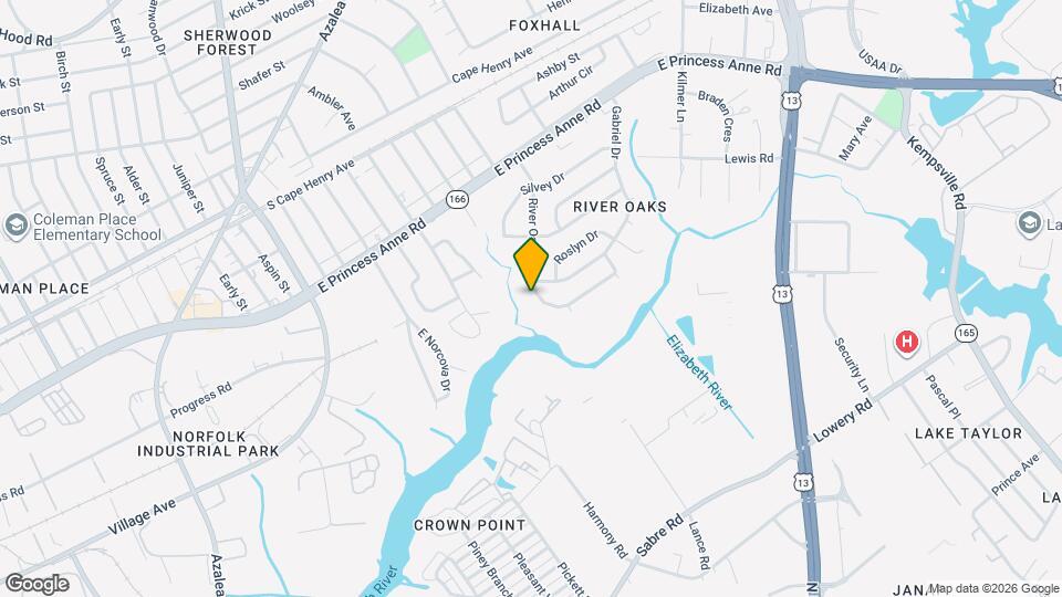 1289 River Oaks Dr Map and Location Details