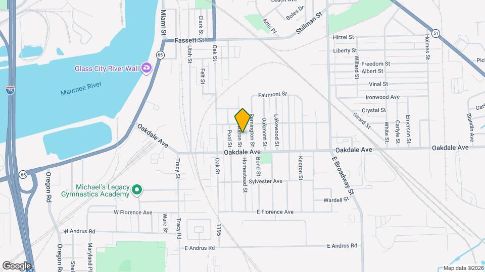 1525 Akron St Map and Location Details