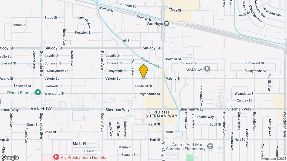 14616 Valerio St Map and Location Details