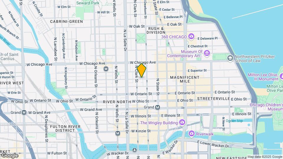 67 W Huron St Map and Location Details