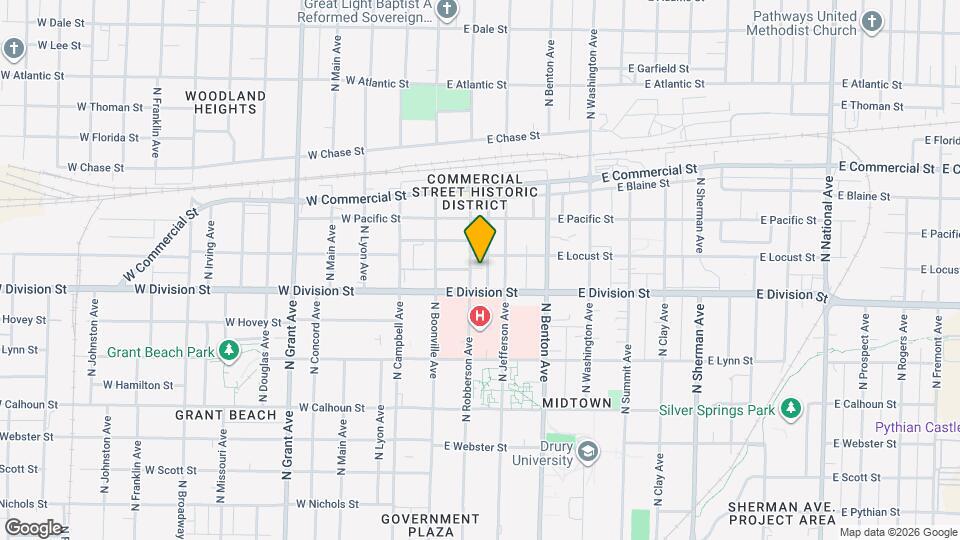 1522 N Robberson Ave Mapa y Detalles de la Ubicación