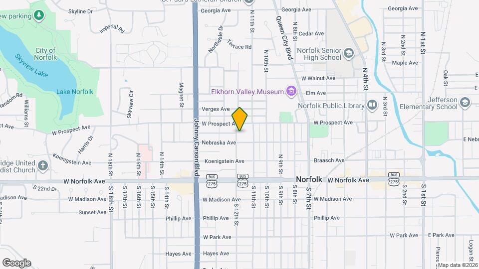 304 N 12th St Map and Location Details