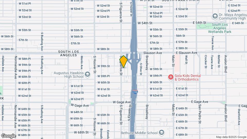 5916 S Figueroa St Map and Location Details
