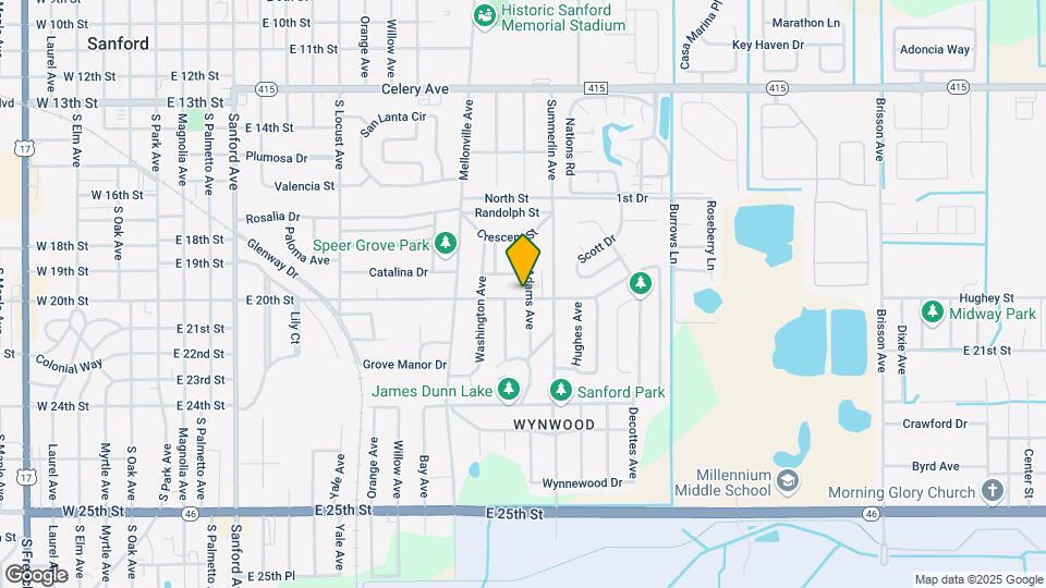 1416 E 20th St Map and Location Details