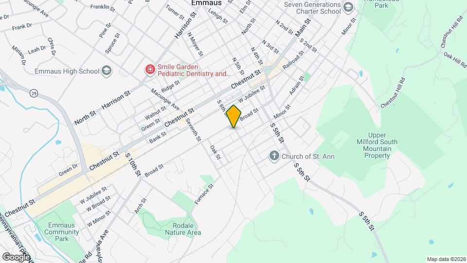 114 S 6th St, Unit Apt. A Map and Location Details