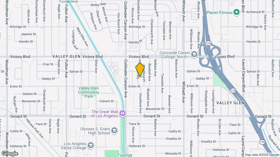 6232 Goodland Ave Map and Location Details