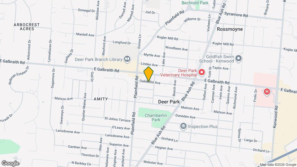 4131 Oakwood Ave Map and Location Details