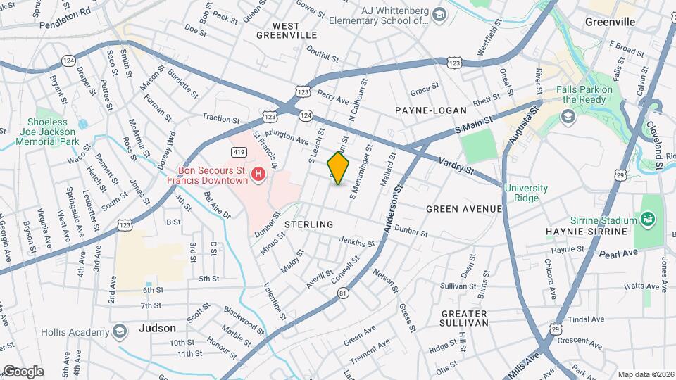 207 S Calhoun St Map and Location Details