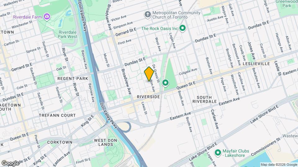 42 Boulton Ave Map and Location Details