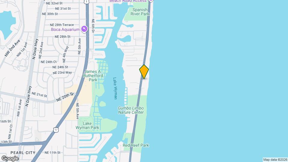 2070 N Ocean Blvd Mapa y Detalles de la Ubicación